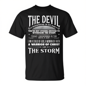 Camiseta I Am A Child Of God Warrior Of Christ I Am The Storm - Product Image 2