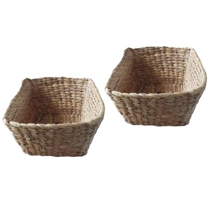 Cajas de almacenamiento de jacinto de agua ecológicas modernas Diseño de rectángulo cuadrado clásico Características multifuncionales versátiles directas - Product Image 5