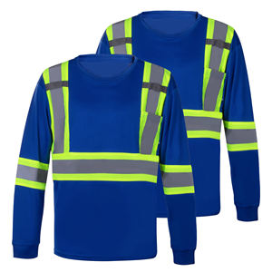 Camiseta de Clase 3 de Alta Visibilidad, Reflectante, de Seguridad, para Trabajo, 100% Poliéster, Secado Rápido, Camisa de Construcción, Camisetas de Alta Visibilidad para Trabajo - Product Image 2