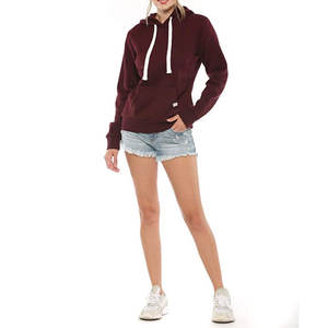 Sweat à capuche pour femmes de haute qualité au design élégant, sweats à capuche de couleur unie avec col à capuche pour femmes au prix de gros - Product Image 6