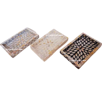 Moda Ramadán madera madre de perla incrustaciones artesanías de madera bandeja árabe para decoración de boda decoración de eventos regalos del Golfo