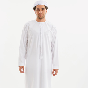 2025 nouveau Style hommes à manches longues musulman Thobe Jubba islamique vêtements hommes Thobe musulman arabe Thobe à vendre - Product Image 4
