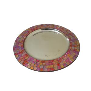 Assiette de chargeur de plat de forme arrondie brillante polie cuisine restauration plaque de serveur nouveauté à la recherche d'un service de restauration d'hôtel - Product Image 2