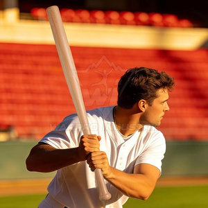 Batte de baseball en bois légère et professionnelle - Robuste, durable, personnalisable en couleur/logo/design, structure monobloc WARPRO INDUSTRY - Product Image 5