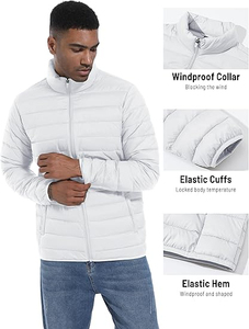 Chaqueta Acolchada Brillante para Hombre, Invierno 2025, Cortavientos Transpirable de Lona de Alta Calidad con Capucha - Product Image 6