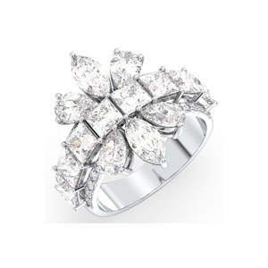 Bague de fiançailles REYES, nouveau design, multi-pierres moissanites en argent sterling 925, pour femmes, certifiée GRA, bijoux fins - Product Image 6