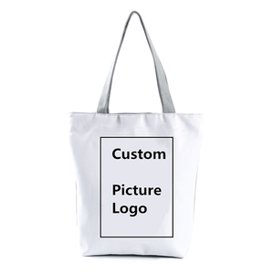 ถุงผ้าคอตตอนสำหรับช้อปปิ้งปรับแต่งได้เป็นมิตรต่อสิ่งแวดล้อมทันสมัยมีซิปใช้ซ้ำได้ - Product Image 1