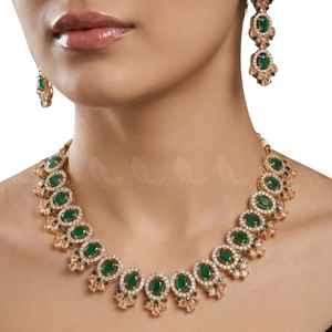 Ensemble de bijoux de mariage de luxe en quartz plaqué or pour femmes, avec accessoires de fiançailles et de fête pour les mariées - Product Image 1