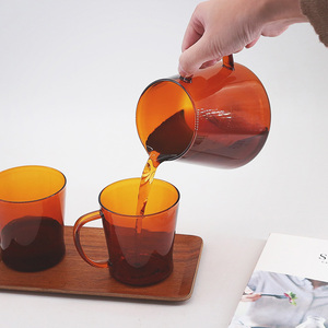 Serveur de café en verre ambré résistant à la chaleur 300ml 600ml cruche en borosilicate pour verser sur le brassage du café - Product Image 6