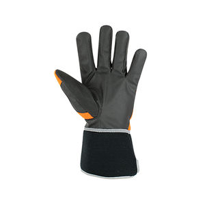 Gants d'entretien automobile durables avec paume en cuir rembourré pour la sécurité des mains et le contrôle de la prise en main-Matériau en cuir - Product Image 1