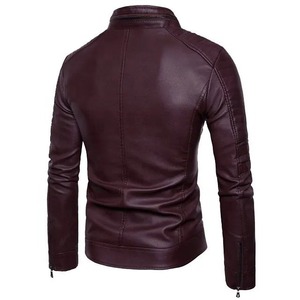 ABRA SPORTS Premium Quality Leather Jacket for Men High Street Style Winter <b>Quilted</b> Slim Fit with <b>Wool</b>/Viscose Shell - Product Image 2