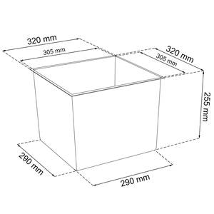 Fioriera Alta in Plastica Prosperplast Urbi Square Effect 49L con Serbatoio, Colore Antracite, 61 (Altezza) x 32,5 (Larghezza) x 32,5 - Product Image 4