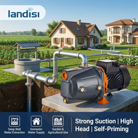 Pompe surpresseur multi-étages électrique auto-amorçante haute pression JET-10M 1,5 CV avec moteur monophasé pour maisons familiales, eau propre PP