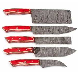 Prix de gros 1 pièce Couteau de chef Santoku moderne en bois et acier inoxydable de marque personnalisée avec étui en cuir - Product Image 4