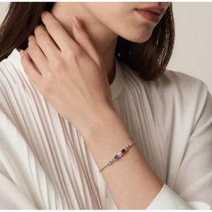 Jeulia Custom <b>Infinity</b> Two-Tone Three Birthstones Crystal <b>Bracelet</b> - Product Image 5
