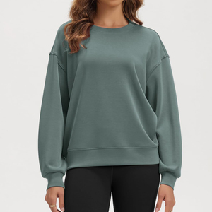 Sudadera de alta calidad, ropa de calle informal, figuras de hombros caídos, sudaderas con capucha ecológicas transpirables, Sudadera de punto para mujer - Product Image 1