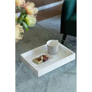 Traditional Natural Marble <b>Tray</b> for Indoor Decor Wedding Gifts Storage Display for <b>Jewelry</b> Dessert Decorative <b>Trays</b> - Product Image 5