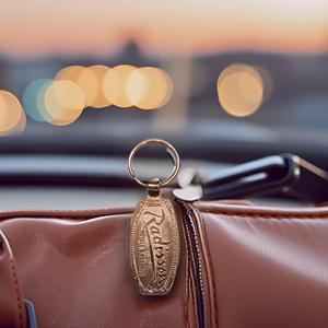 Vintage Style 2.5 Inch Colored Copper Oval Keychain for Corporate Gifts and Promotional Events - Product Image 3