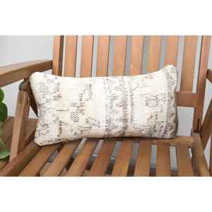 หมอนผ้าขนแกะ kilim สีเบจ8x16นิ้วหรูหราแบบชนบทนุ่มลายดอกไม้โยนสำหรับโซฟาทอลายวินเทจเครื่องนอนแบบพกพา - Product Image 1