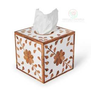 Handmade Bone Inlay <b>Tissue</b> Box Modern Rectangle Design Customized Capacity and Custom Logo for <b>Wedding</b> Events and Restaurants - Product Image 3