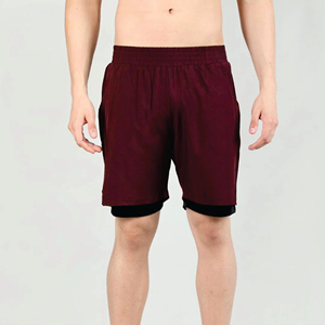 Mens Double-<b>Layer</b> Jogger Pants for Sport Fitness Basketball Training Running Shorts Solid Sublimation Transfer OEM Service - Product Image 3