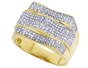 S925 Sterling <b>Silver</b> Moissanite Round Diamond Bling Hip Hop Jewelry <b>Ring</b> Collection For <b>Men</b> for Engagement Gift Party - Product Image 3