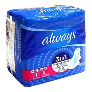 Alwayss Ultra Thin Long Night, Toallas Sanitarias Transpirables de Fibra de Bambú, Extra Grandes, 112 Unidades, Envío Rápido - Product Image 2