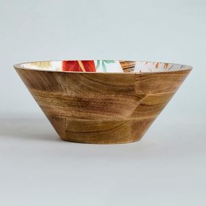 Cuenco de madera impreso personalizado, cuenco para servir sopa esmaltado seguro para alimentos para Hotel, restaurante, utensilios de cocina decorativos para fiestas - Product Image 2