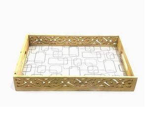 Bandeja de Servicio Moderna con Incrustaciones de Hueso Floral de Alta Calidad, con Color y Forma Personalizados para Decoración de Restaurantes y Hogares - Product Image 2