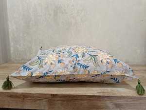 100% bông hoa sen nhỏ màu vàng in thân thiện với môi trường tùy chỉnh đệm Bìa phía trước trở lại buti gối trường hợp tùy chỉnh - Product Image 2