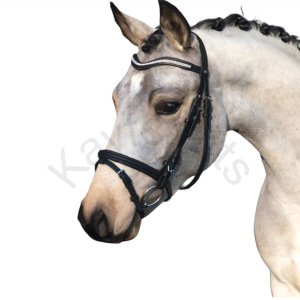 Little Star Ponies Brida Flash Noseband Cuero Rhinestone Brow Band - Product Image 2