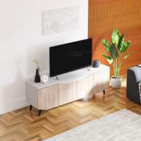 Meuble TV Sonomo blanc de luxe du fabricant turc Mobilier en bois au design moderne pour la chambre à coucher Vendeur populaire pour la vie