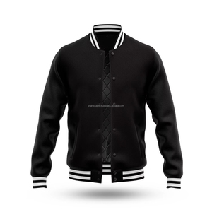 เสื้อแจ็กเก็ตแบบเลตเตอร์แมนสำหรับผู้ชายเสื้อแจ็กเก็ตผ้าขนแกะสำหรับผู้ชายทำจากปากีสถานที่นิยมมากที่สุด - Product Image 3