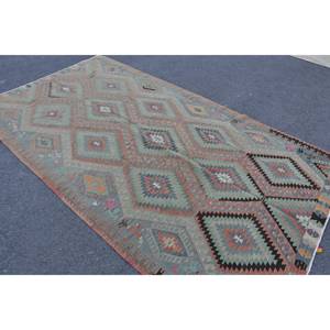 Alfombra de lana turca Vintage 5,5X9,8 pies área grande verde naranja Patchwork rectángulo pasillo patrón 10mm látex para decoración de habitación - Product Image 4