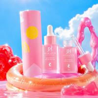 Flacon de sérum rose givré de 30 ml, qualité standard européenne, emballage de luxe pour soins de la peau, Dubaï, France, assistance technique locale