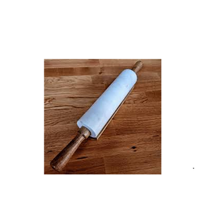 Rodillo de mármol blanco con asas de madera, Base de mármol y tamaño personalizado, rodillos para hornear y tablas de pastelería - Product Image 6