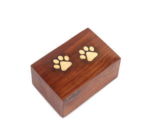 Caja de urna de madera de nuevo diseño de estilo americano moderno para cenizas de mascotas de gato y perro Urnas funerarias de cremación de madera con nuevo diseño - Product Image 2