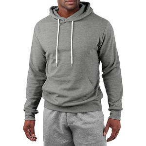Sweat à capuche décontracté pour homme, personnalisé, en polyester/coton, polaire léger, respirant, séchage rapide, évacuation de l'humidité - Product Image 5
