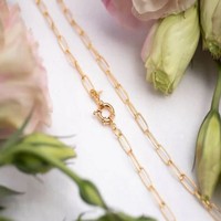 Collier pendentif de luxe pour femme, en laiton plaqué or avec citrine, chaîne à maillons, longueur personnalisable, bijoux tendance, prix de gros