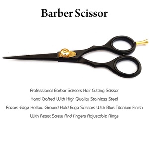 Tijeras de Barbero de Acero Inoxidable de Alta Calidad, Más Vendidas, con Punta de Cuchilla Afilada y Recta, Mango Mediano, Diseño para Diestros, Duraderas para el Cabello - Product Image 4