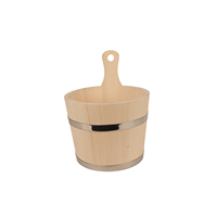 Seau de sauna en bois Efo Premium, pelle à eau artisanale au design traditionnel, accessoire de bain et de spa pour appartement, hôtel, villa