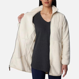 Wholesale custom logo winter women polar fleece zip up jackets <b>ladies</b> polyester sports fleece jacket for men - Product Image 5