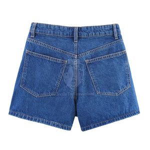 Shorts en jean décontractés pour femmes, style nouveau, sur mesure, avec détails boutonnés, 100% coton denim, respirant, durable, couleurs personnalisées disponibles - Product Image 2