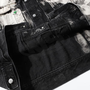 Veste en jean durable de couleur unie pour hommes Service OEM personnalisé Nouvelles vestes en jean d'hiver avec col rabattu Streetwear élégant - Product Image 3