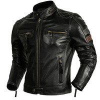 Blouson Bomber en Cuir et Toile au Design Unique pour Hommes, Logo Personnalisé sur le Devant, Léger, Séchage Rapide, Style Vintage Hiver, Cuir Véritable