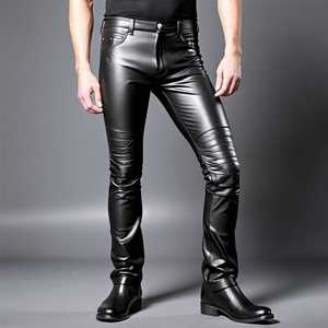 Pantalon en cuir avec logo personnalisé pour unisexe, pour un usage quotidien - Product Image 3