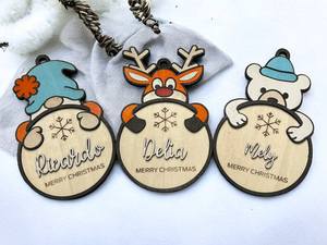 Los mejores árboles de Navidad tradicionales de madera hechos a mano, adornos navideños centelleantes - Product Image 4