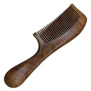 PERSONAL MEJOR viaje portátil estilo chino hecho a mano sándalo pintado tallado peine de madera - Product Image 2