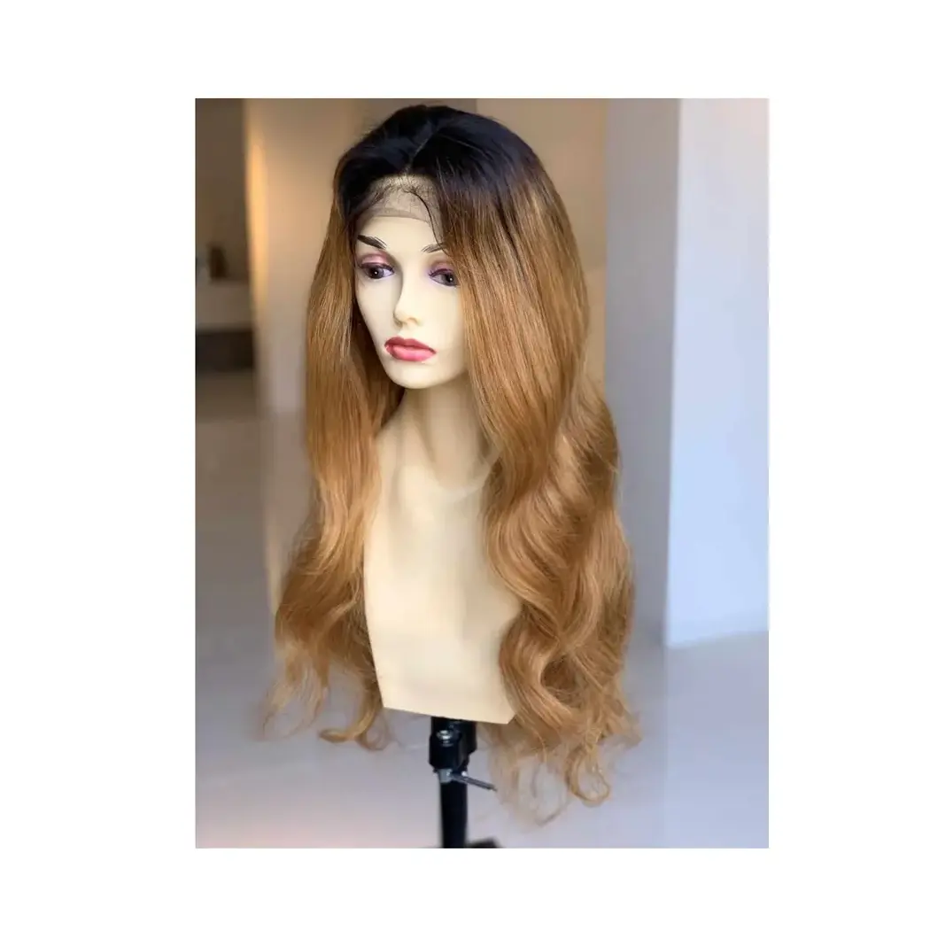 Buy Transparent Body Wave Lace Front Human Hair Wigs with Fashion Blonde Color Hair Wig For Sale By Indian Exporters