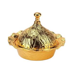 Bol en bois personnalisé avec poignées en métal pour oiseaux Bois naturel et métal Ustensiles de cuisine Fruits secs Dates Bol de table de forme ronde - Product Image 5